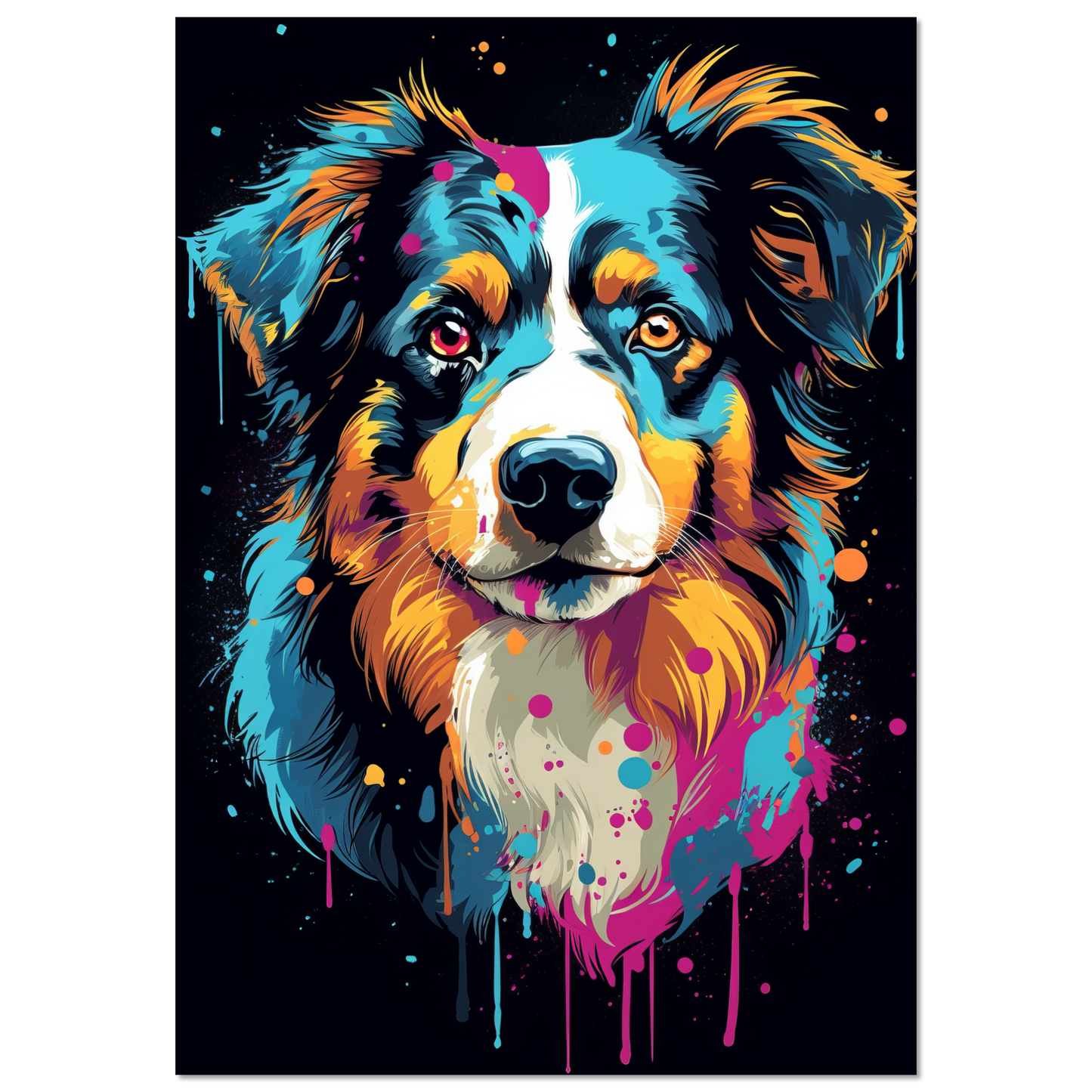 Australia Shepherd Pop Art (DOG328)