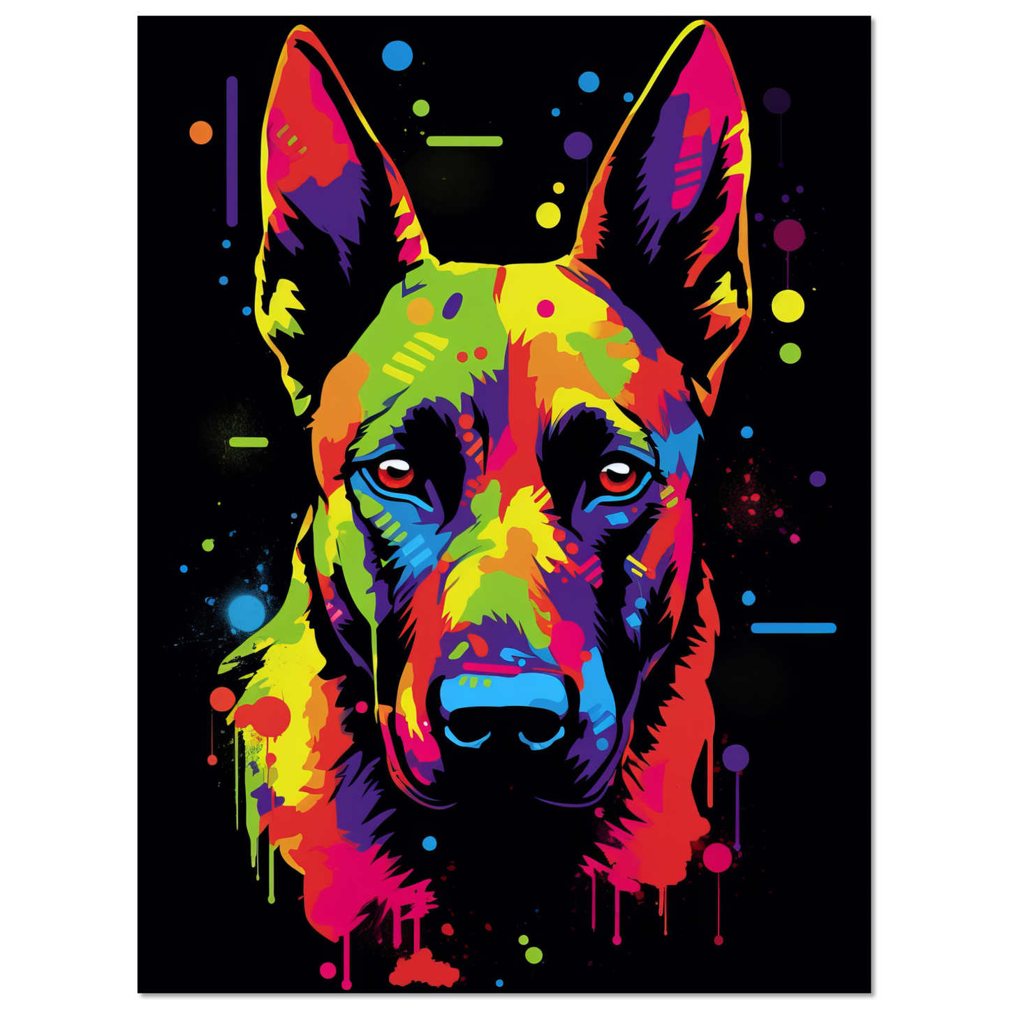 Malinois dog pop art (DOG338)