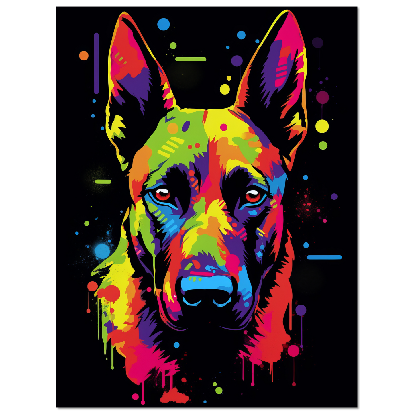 Malinois dog pop art (DOG338)