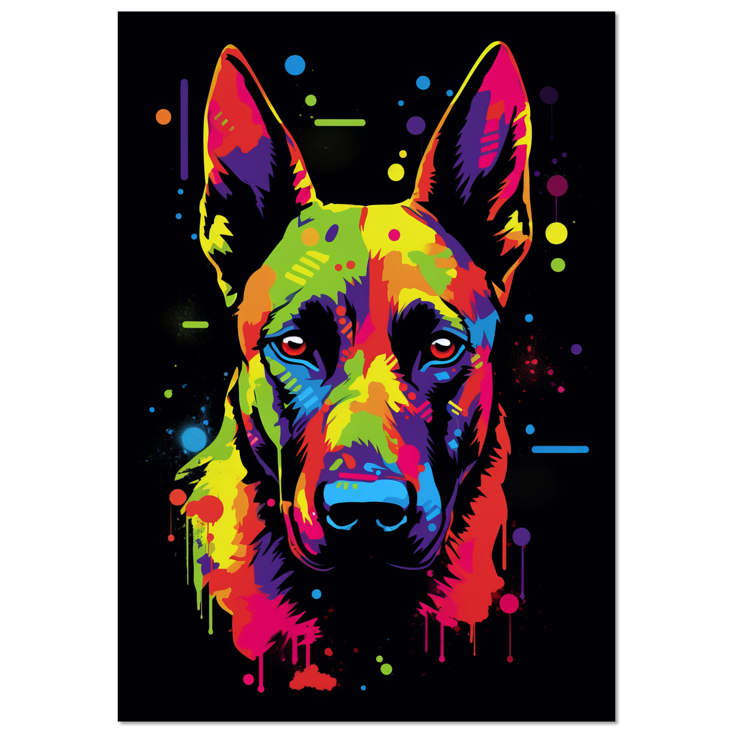 Malinois dog pop art (DOG338)