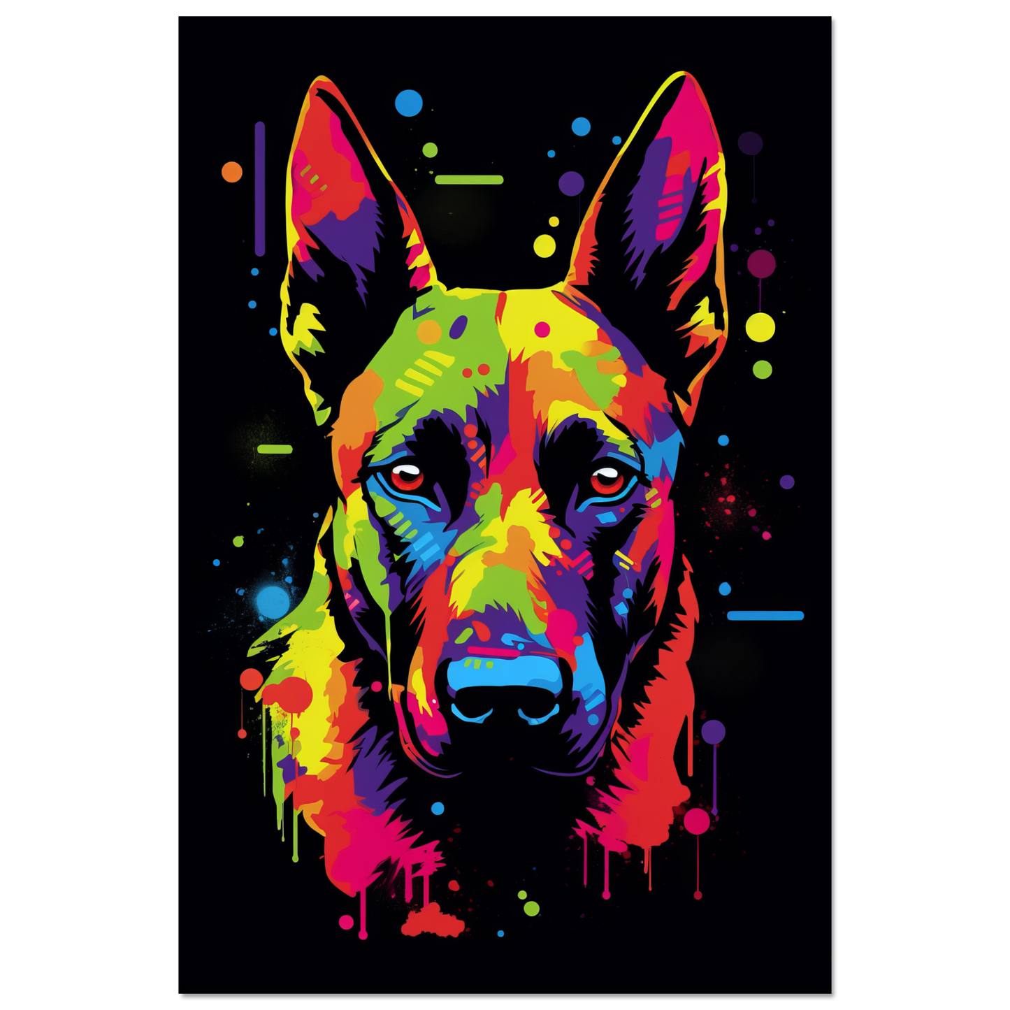 Malinois dog pop art (DOG338)
