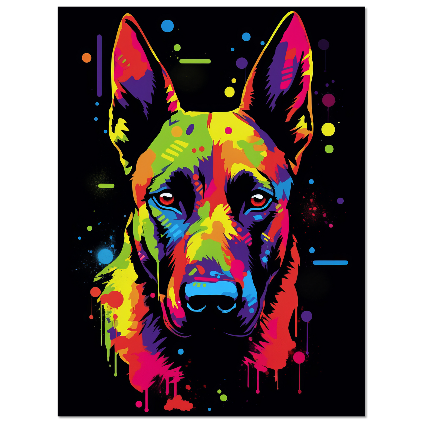 Malinois dog pop art (DOG338)