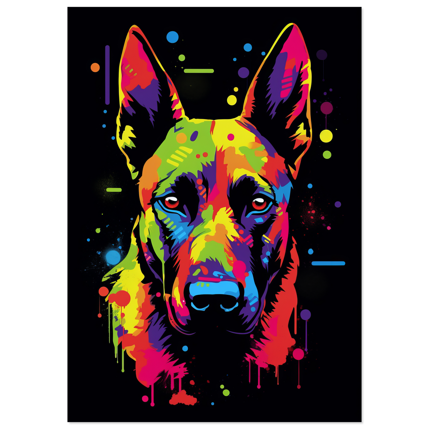 Malinois dog pop art (DOG338)