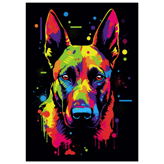 Malinois Hund Pop-Art (DOG338)