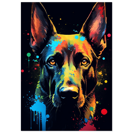Malinois Hund Pop-Art (DOG339)