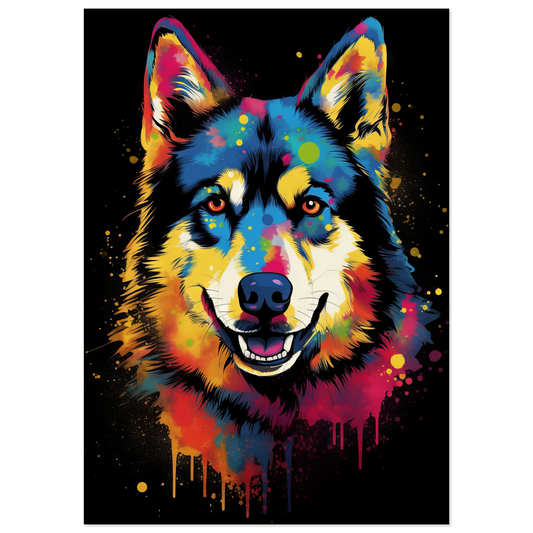 Dog Huskie Pop Art (DOG33)