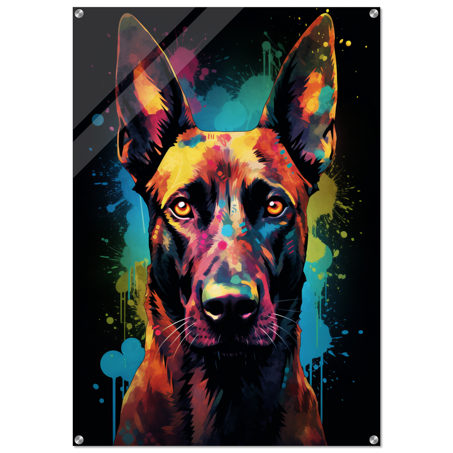 Malinois dog pop art (DOG340)
