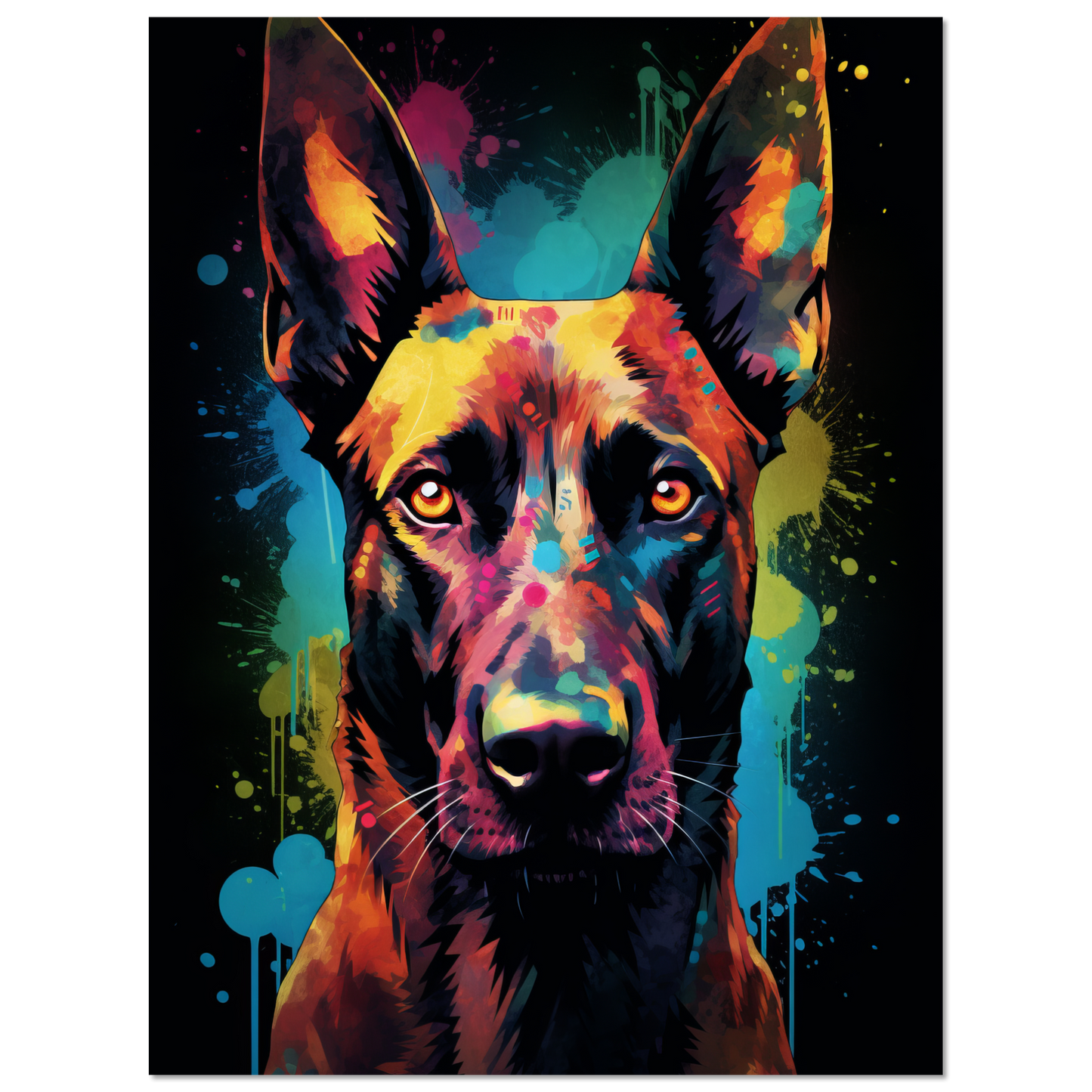 Malinois dog pop art (DOG340)