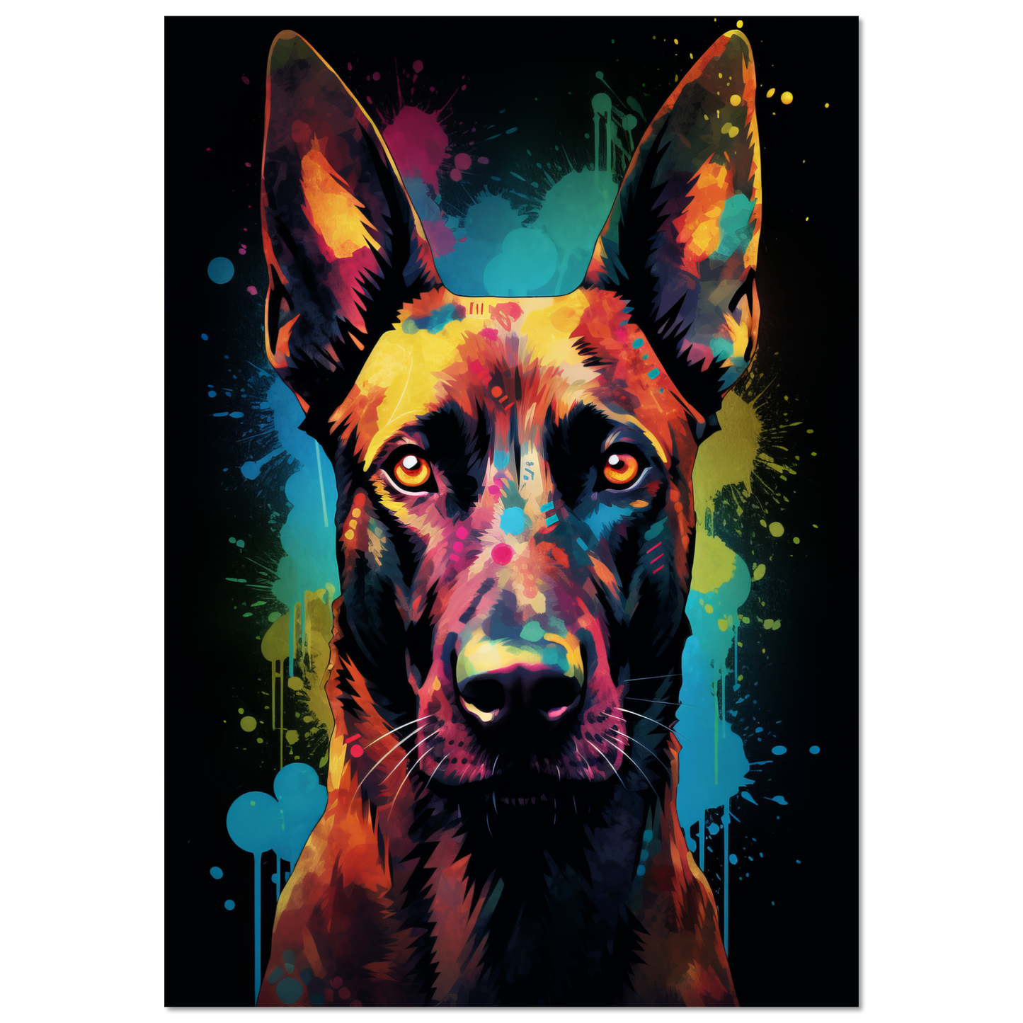 Malinois dog pop art (DOG340)