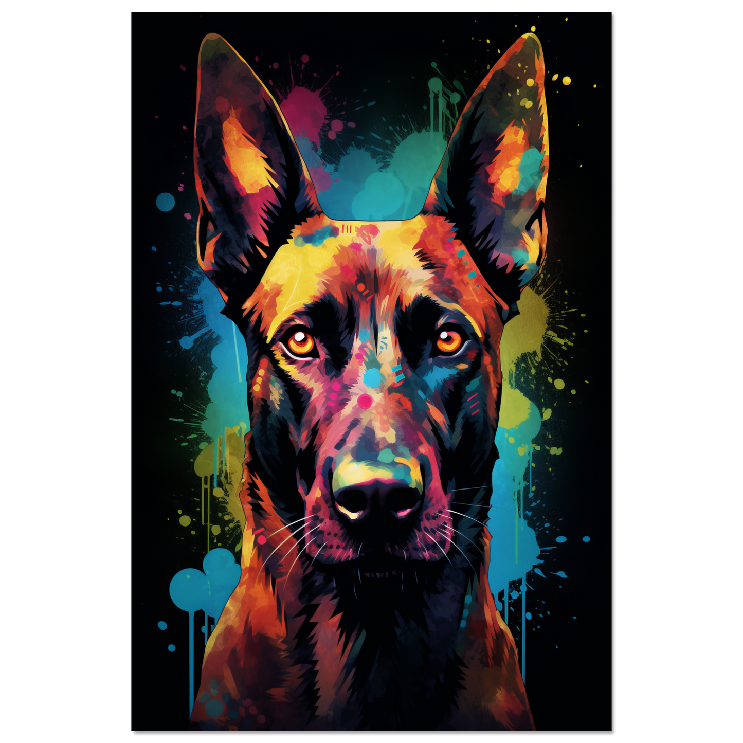 Malinois dog pop art (DOG340)