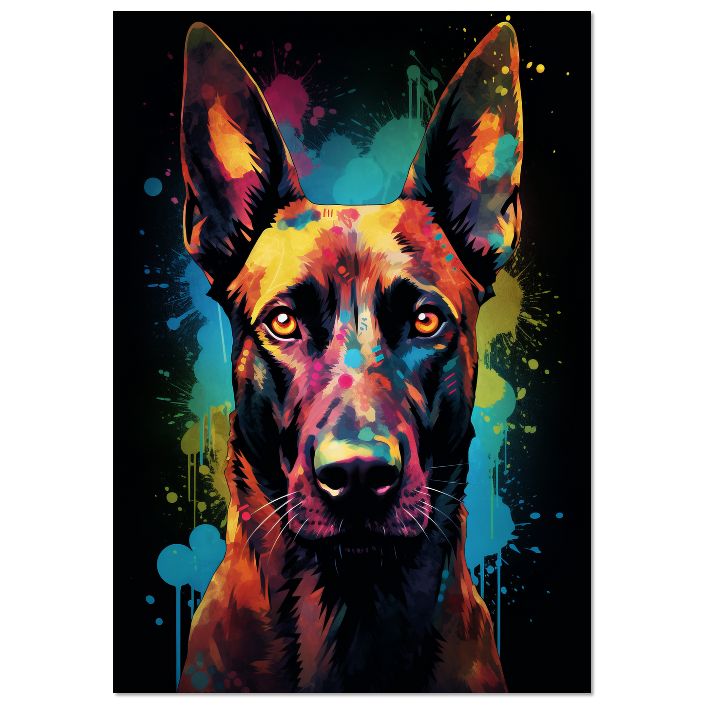 Malinois dog pop art (DOG340)