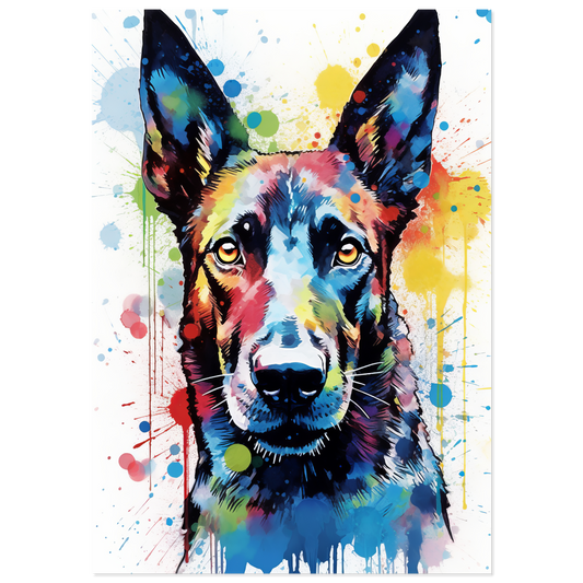 Malinois dog pop art (DOG342)