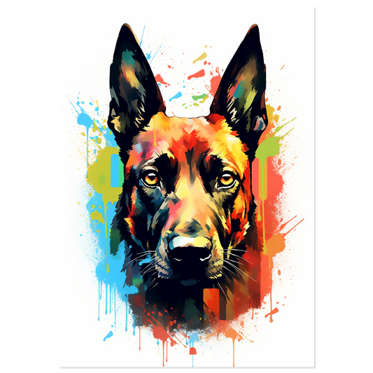 Malinois dog pop art (DOG343)