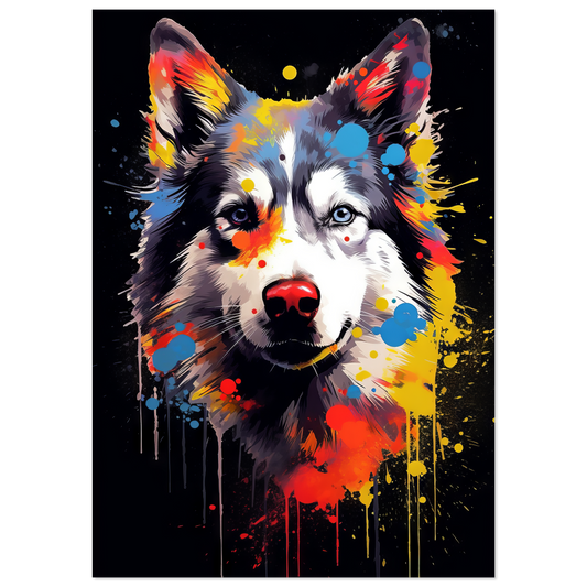 Dog Huskie Pop Art (DOG34)
