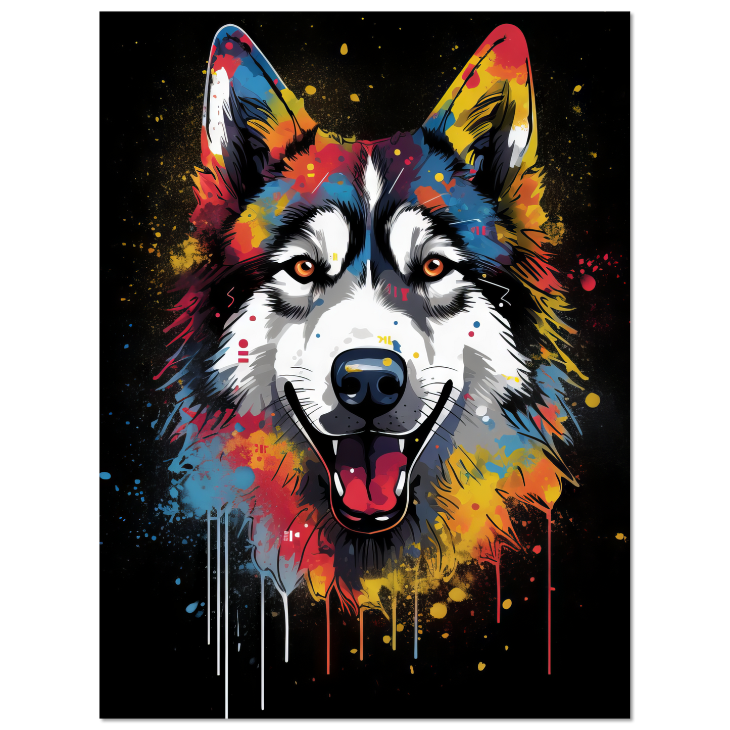 Dog Huskie Pop Art (DOG35)