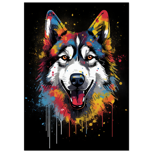 Dog Huskie Pop Art (DOG35)
