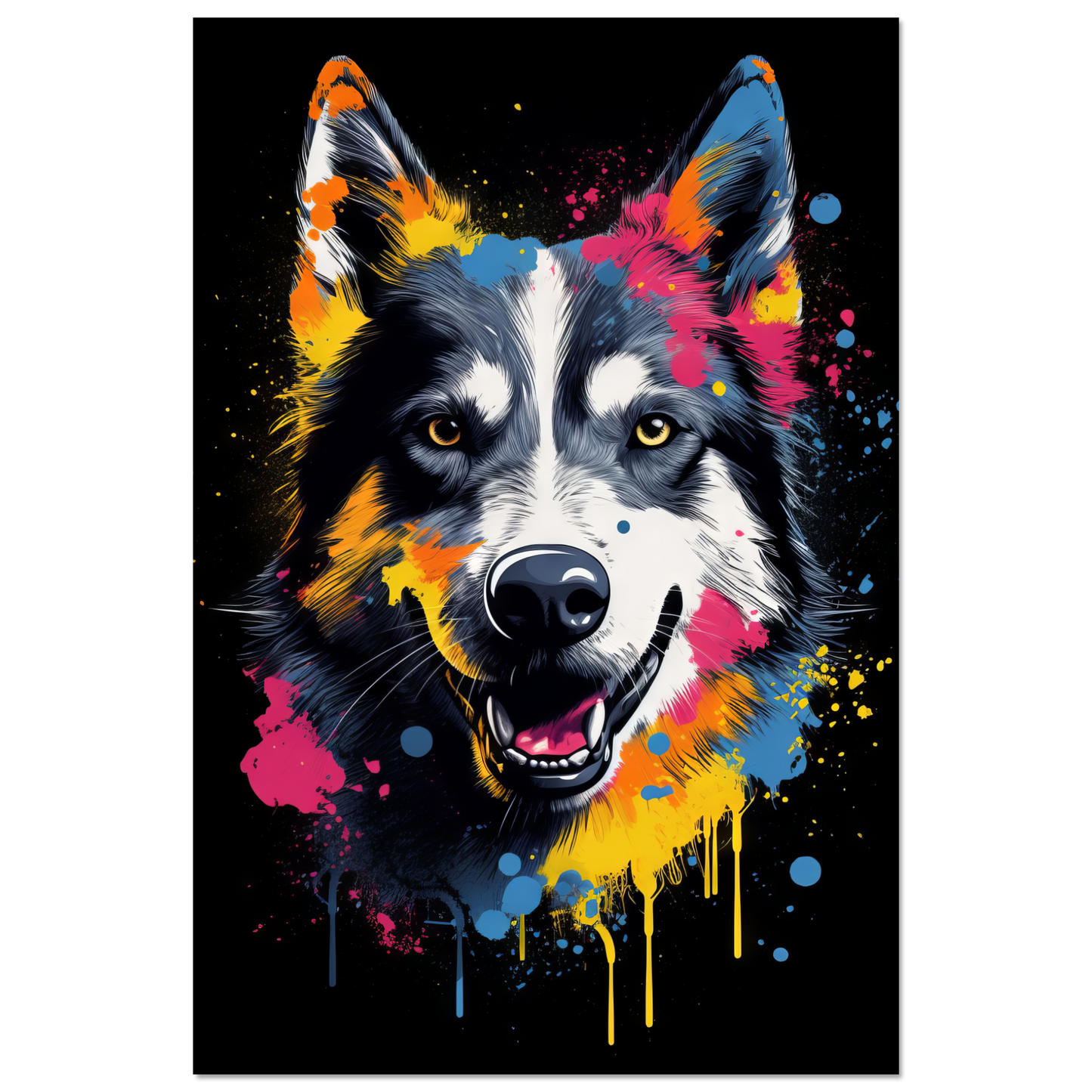 Dog Huskie Pop Art (DOG36)