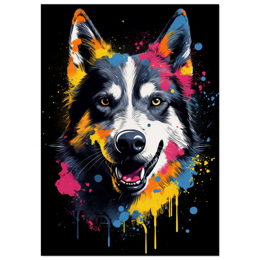 Dog Huskie Pop Art (DOG36)