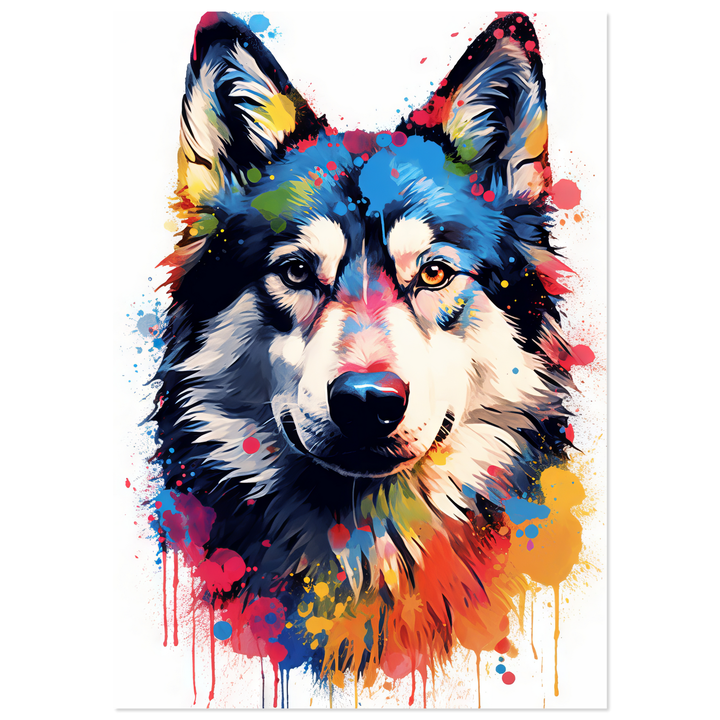 Dog Huskie Pop Art (DOG37)