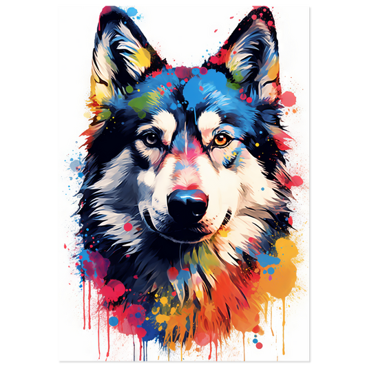 Dog Huskie Pop Art (DOG37)