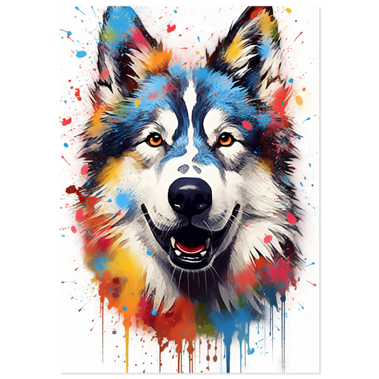 Dog Huskie Pop Art (DOG38)