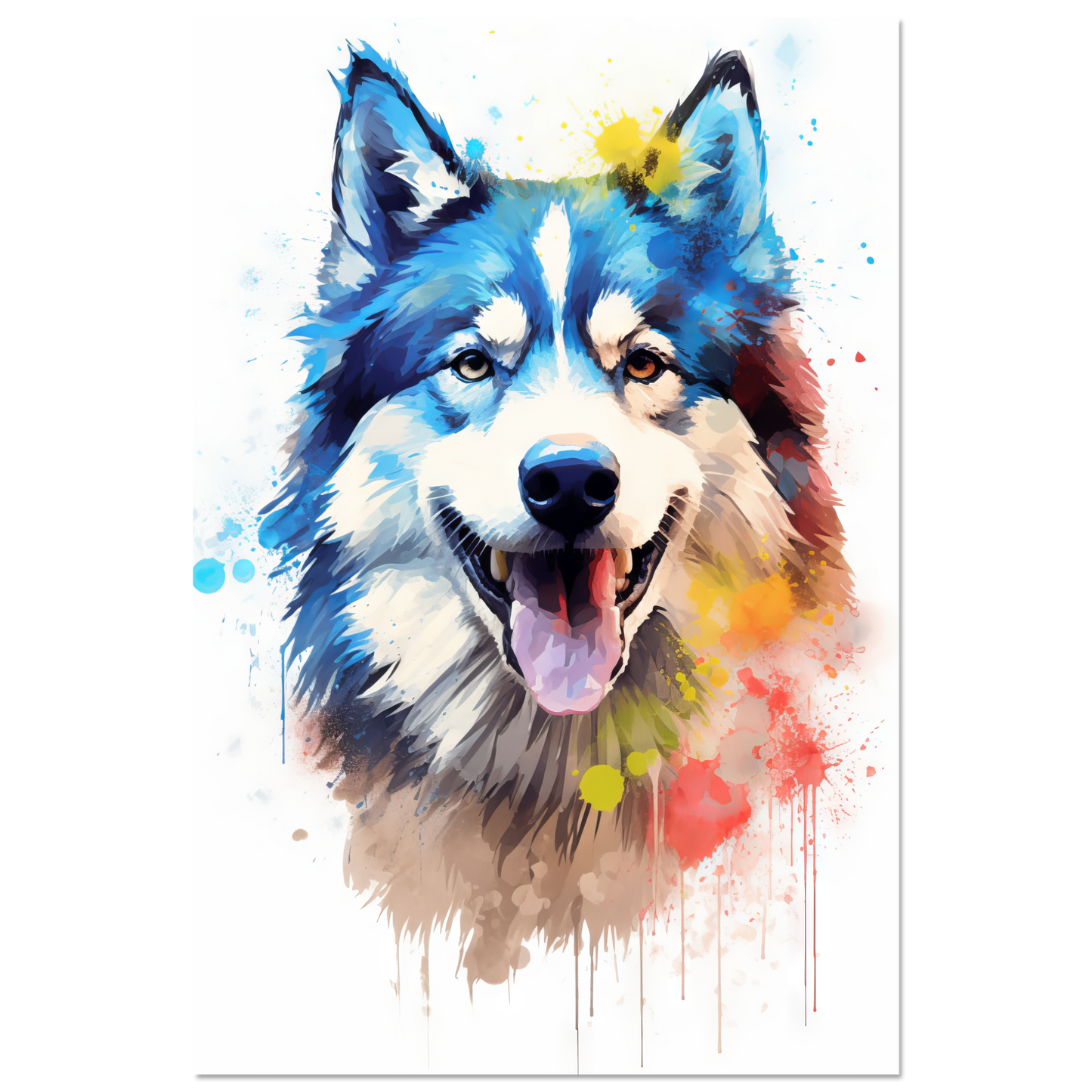 Dog Huskie Pop Art (DOG39)