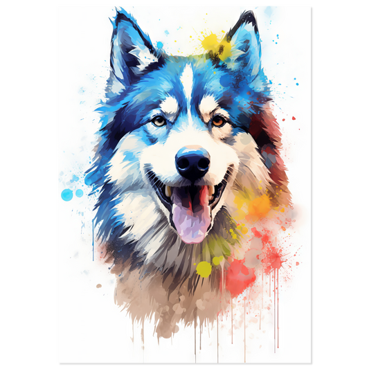 Dog Huskie Pop Art (DOG39)