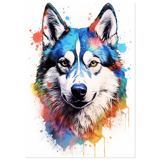 Dog Huskie Pop Art (DOG40)