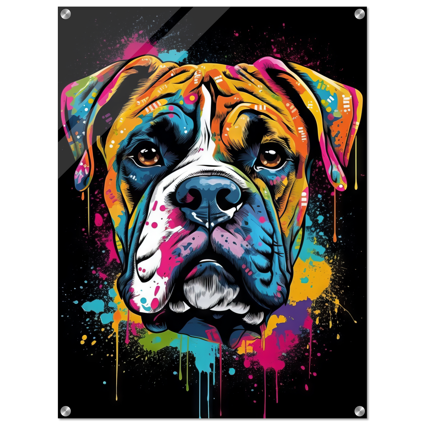Hund Boxer Pop-Art (DOG41)