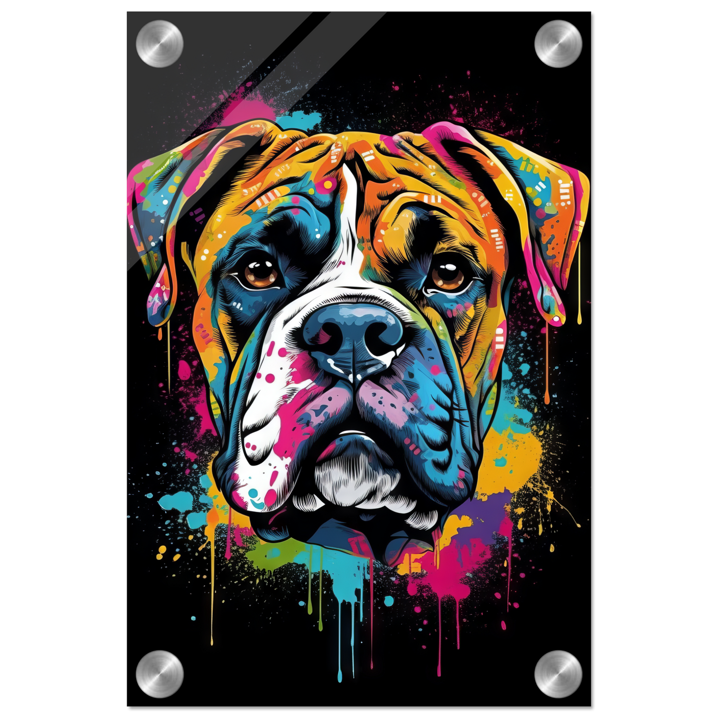 Hund Boxer Pop-Art (DOG41)