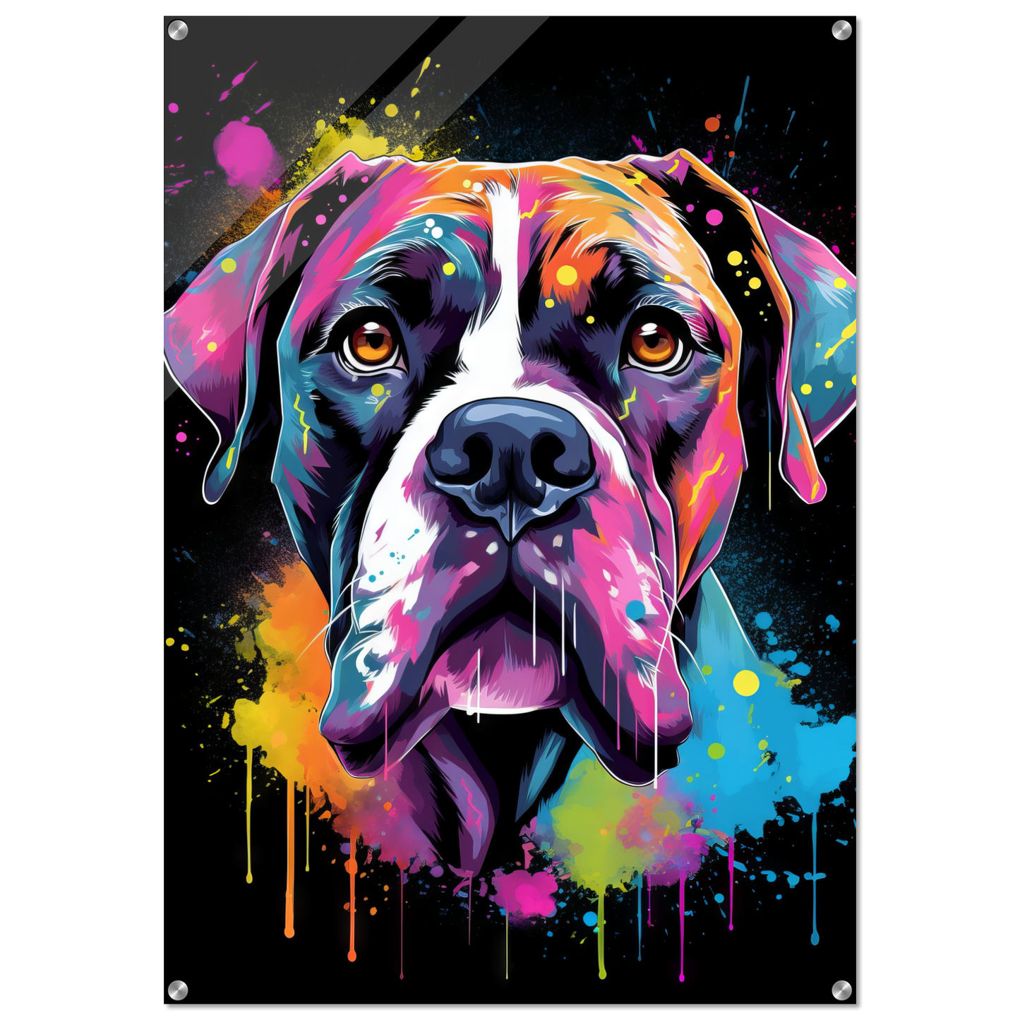 Hund Boxer Pop-Art (DOG42)