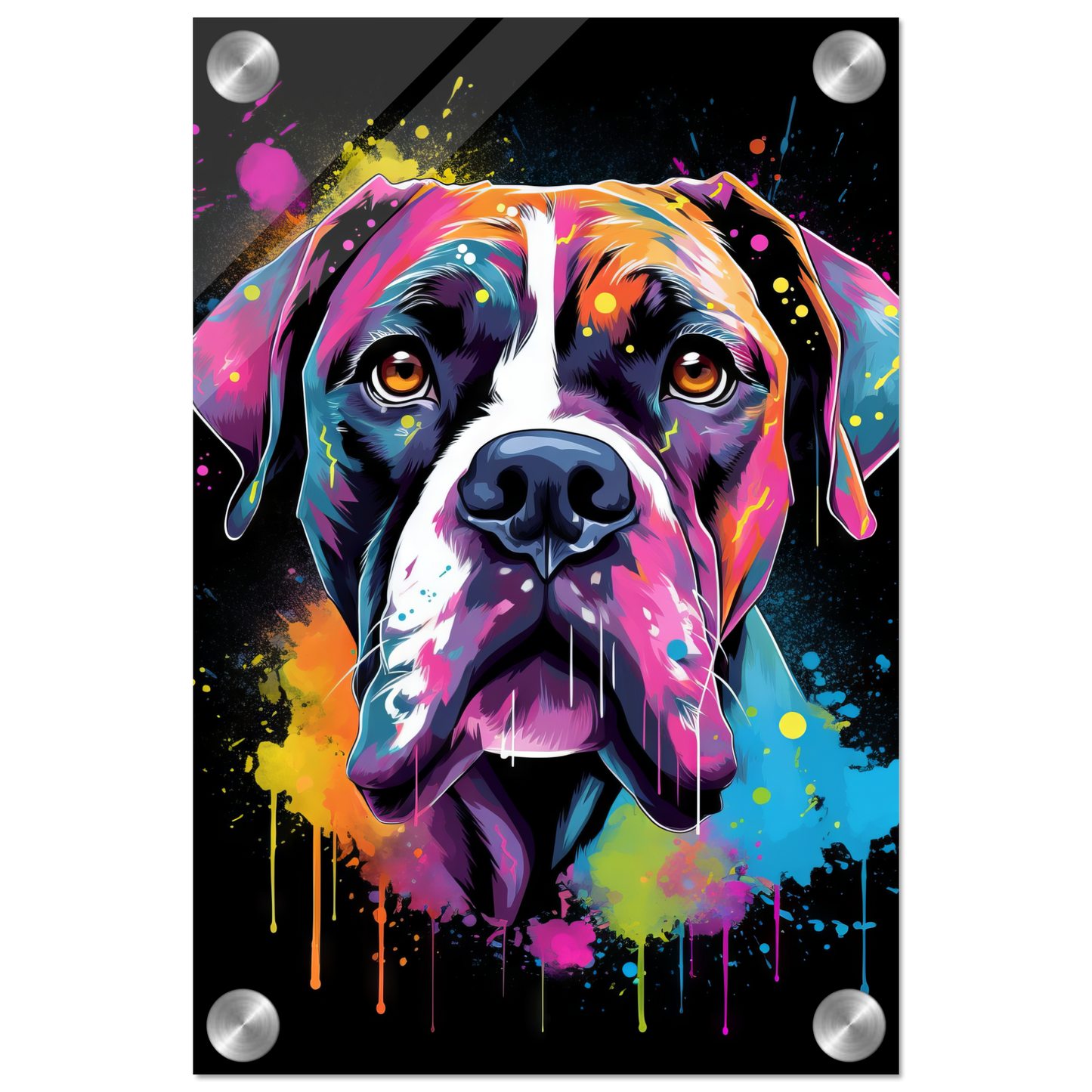 Hund Boxer Pop-Art (DOG42)