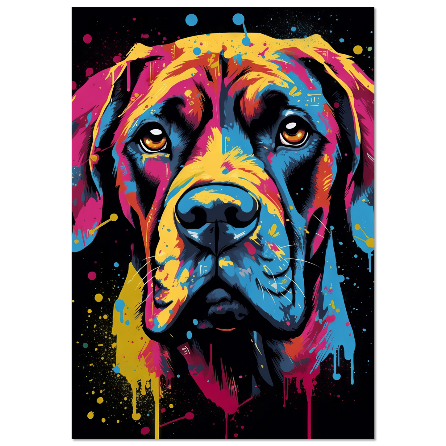 Hund Boxer Pop-Art (DOG44)
