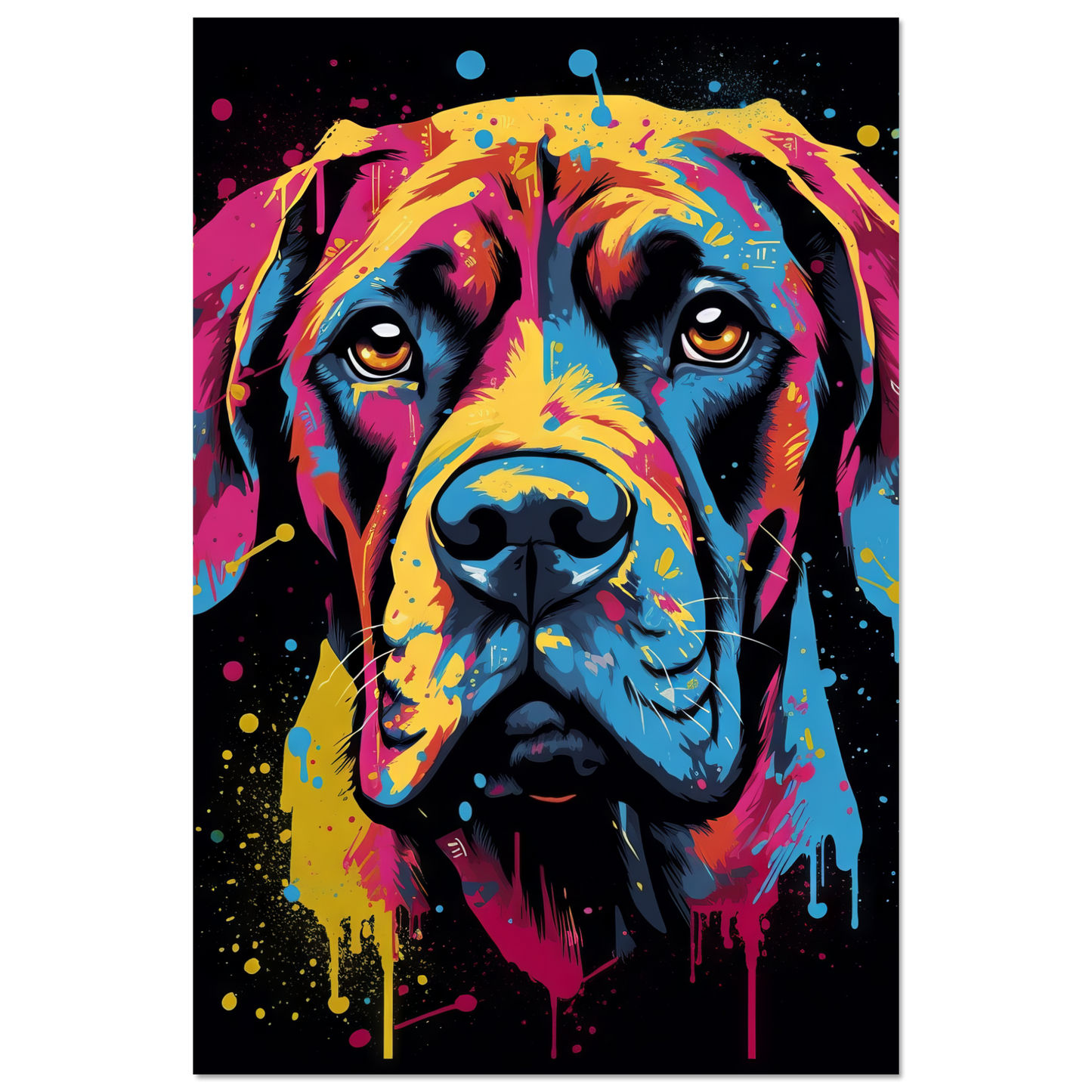 Hund Boxer Pop-Art (DOG44)