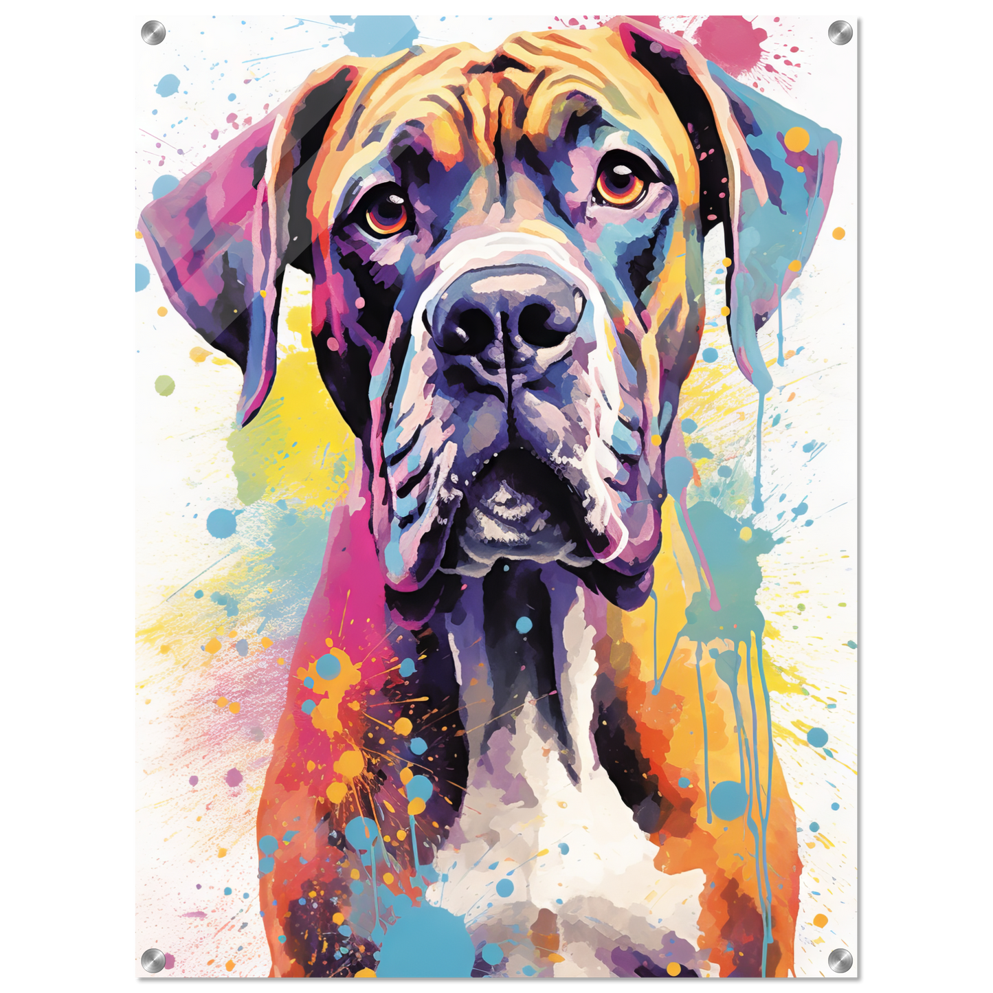 Hund Boxer Pop-Art (DOG45)