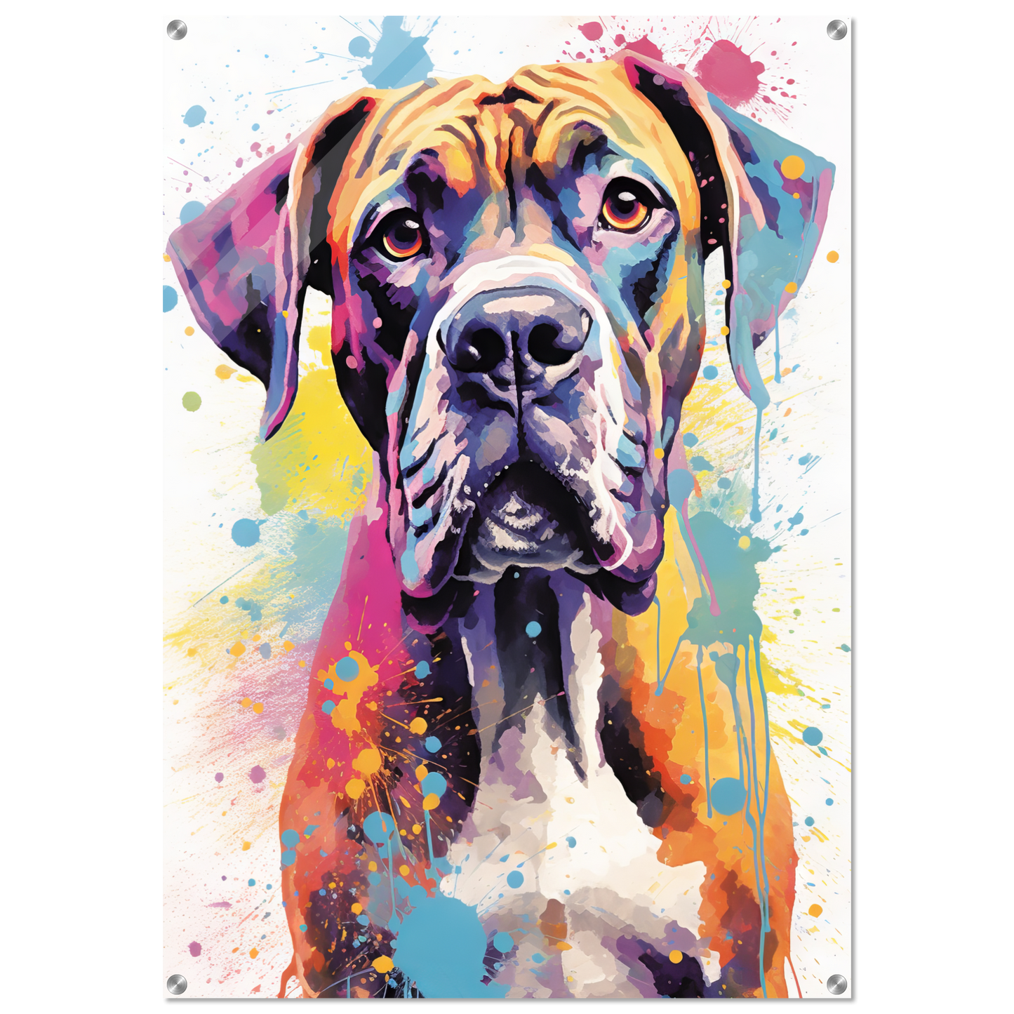 Hund Boxer Pop-Art (DOG45)
