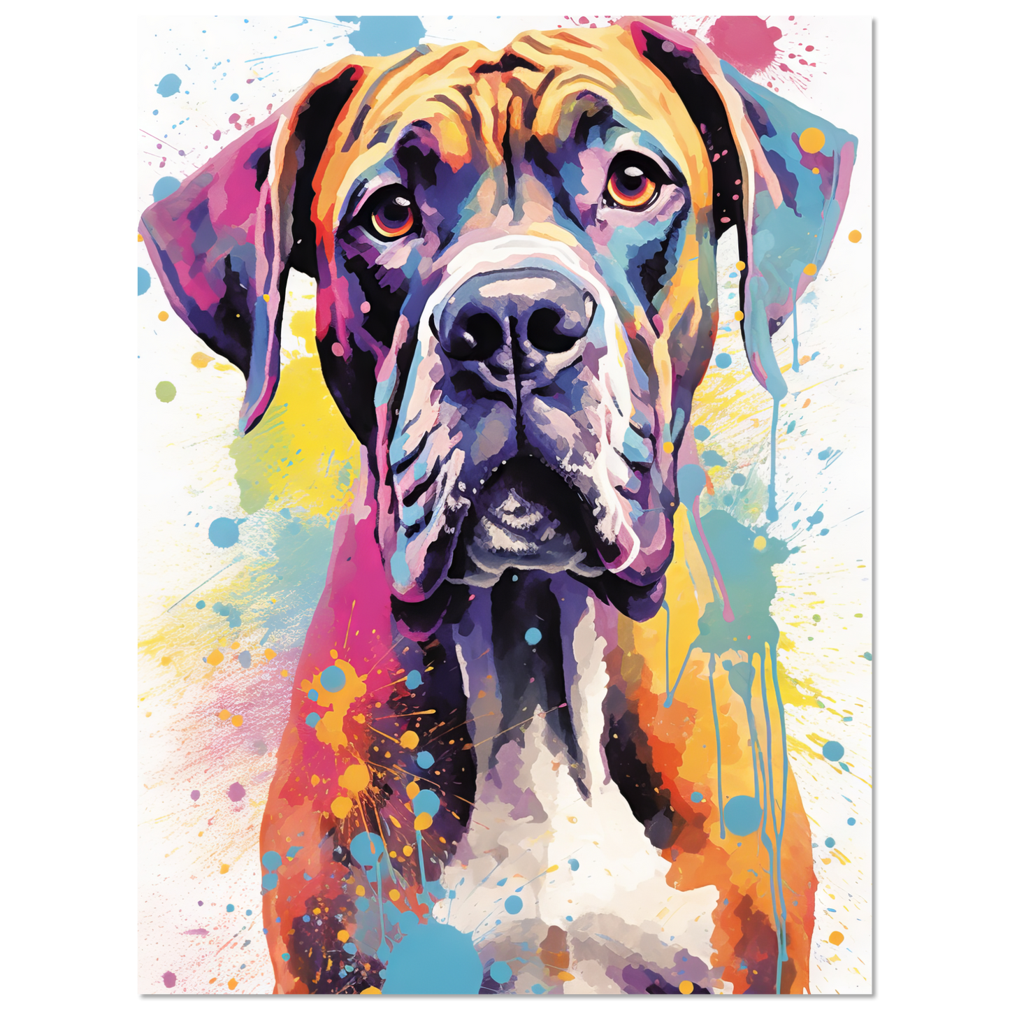 Hund Boxer Pop-Art (DOG45)