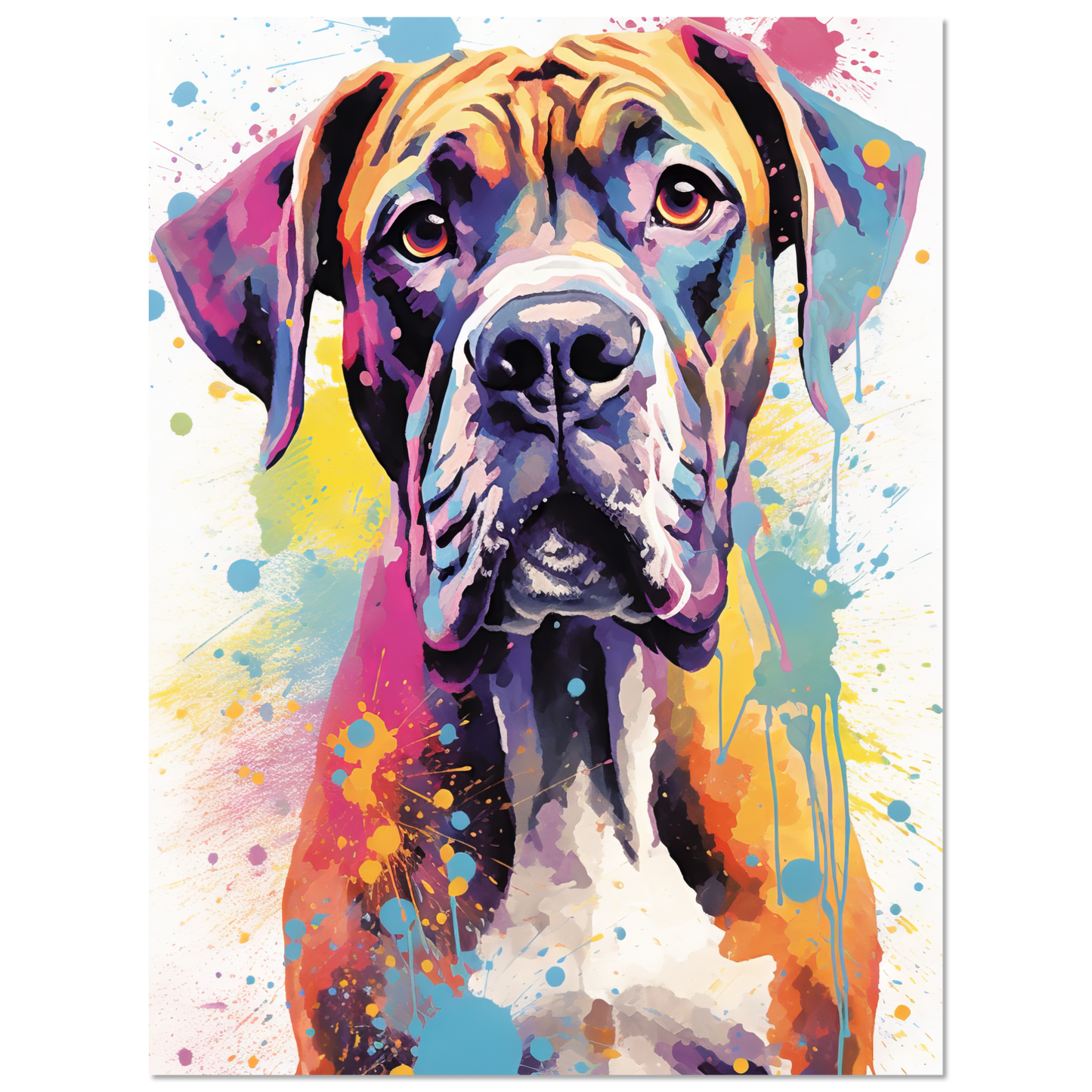 Hund Boxer Pop-Art (DOG45)