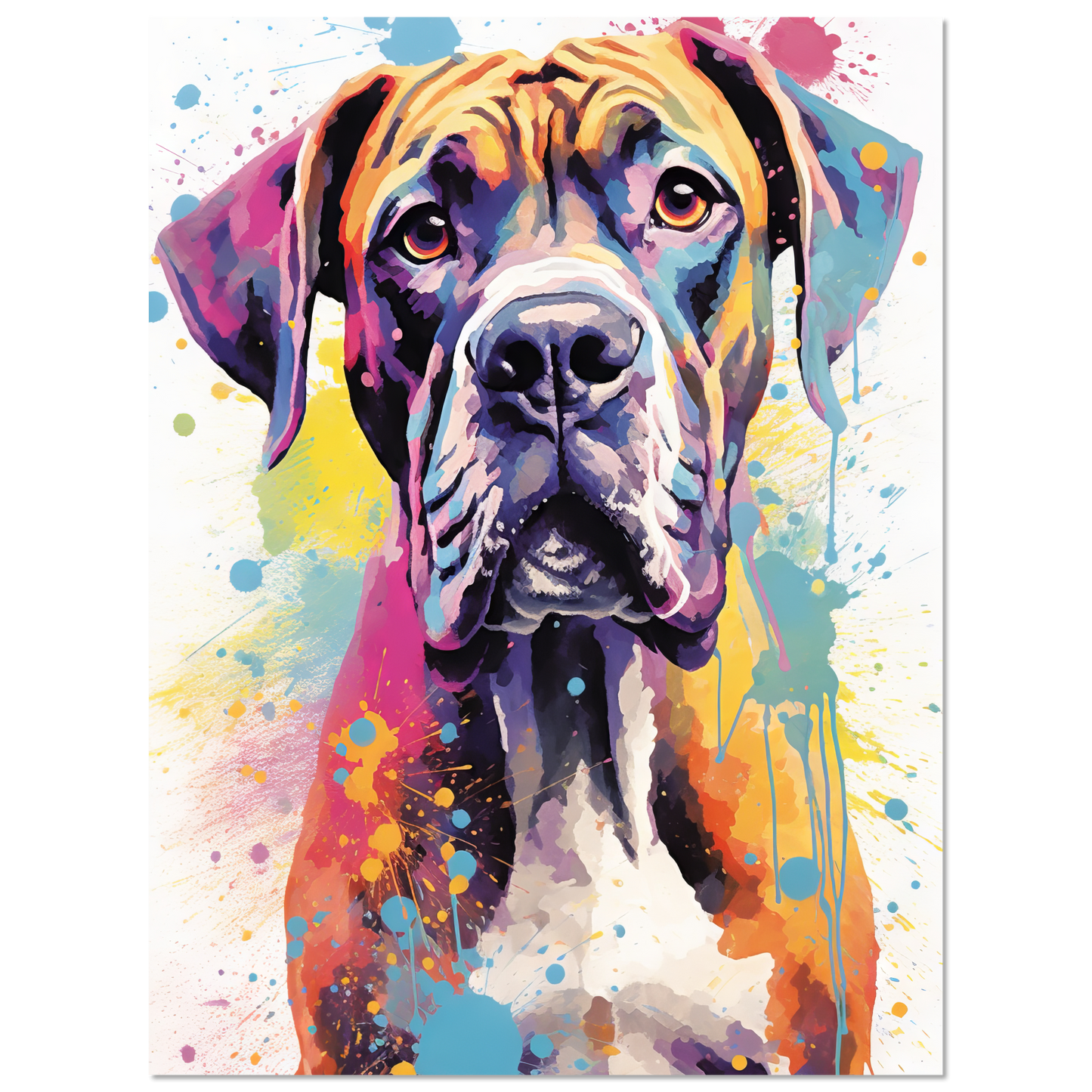 Hund Boxer Pop-Art (DOG45)