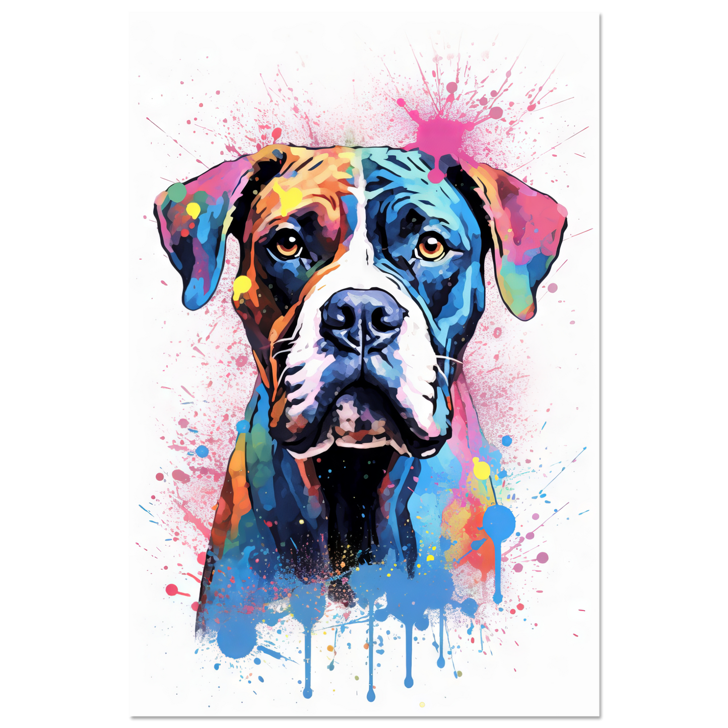 Hund Boxer Pop-Art (DOG46)