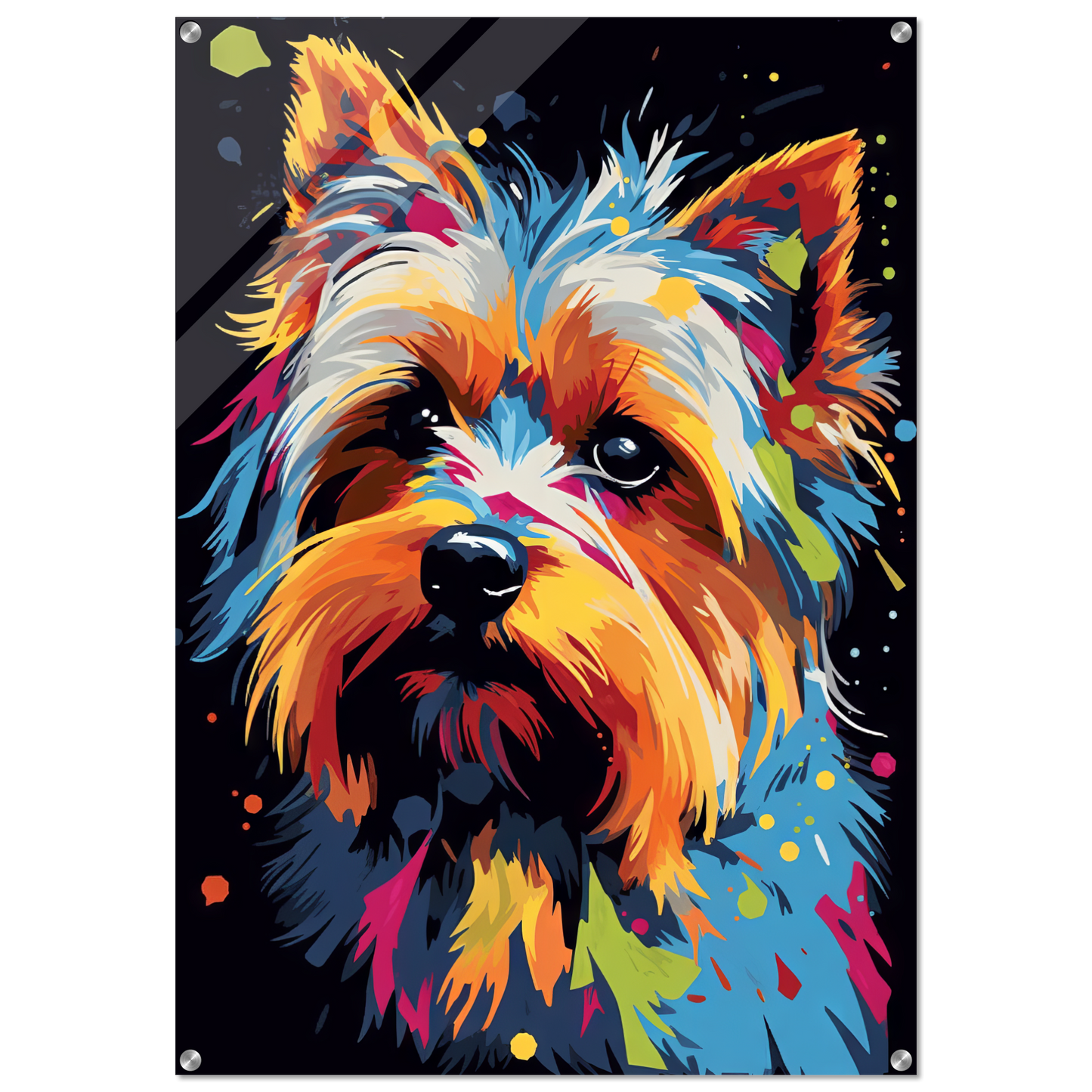 Hund Yorkshire Terrier Pop-Art (DOG50)