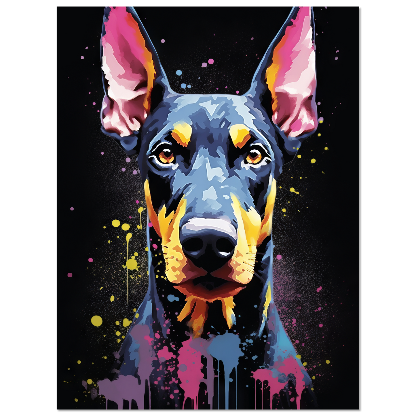 Dog Doberman Pop Art (DOG57)