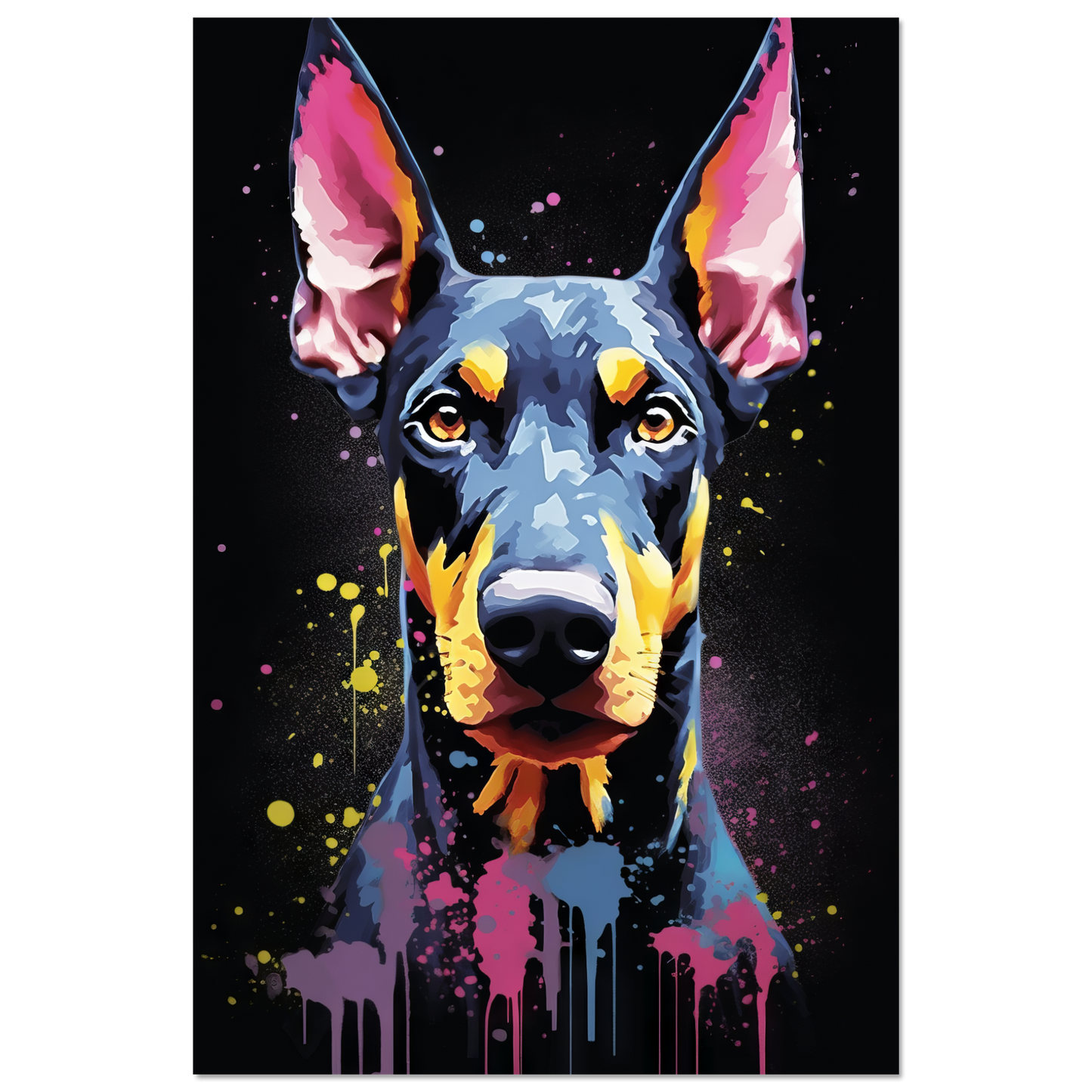 Dog Doberman Pop Art (DOG57)