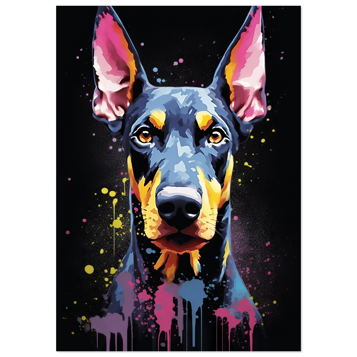 Dog Doberman Pop Art (DOG57)