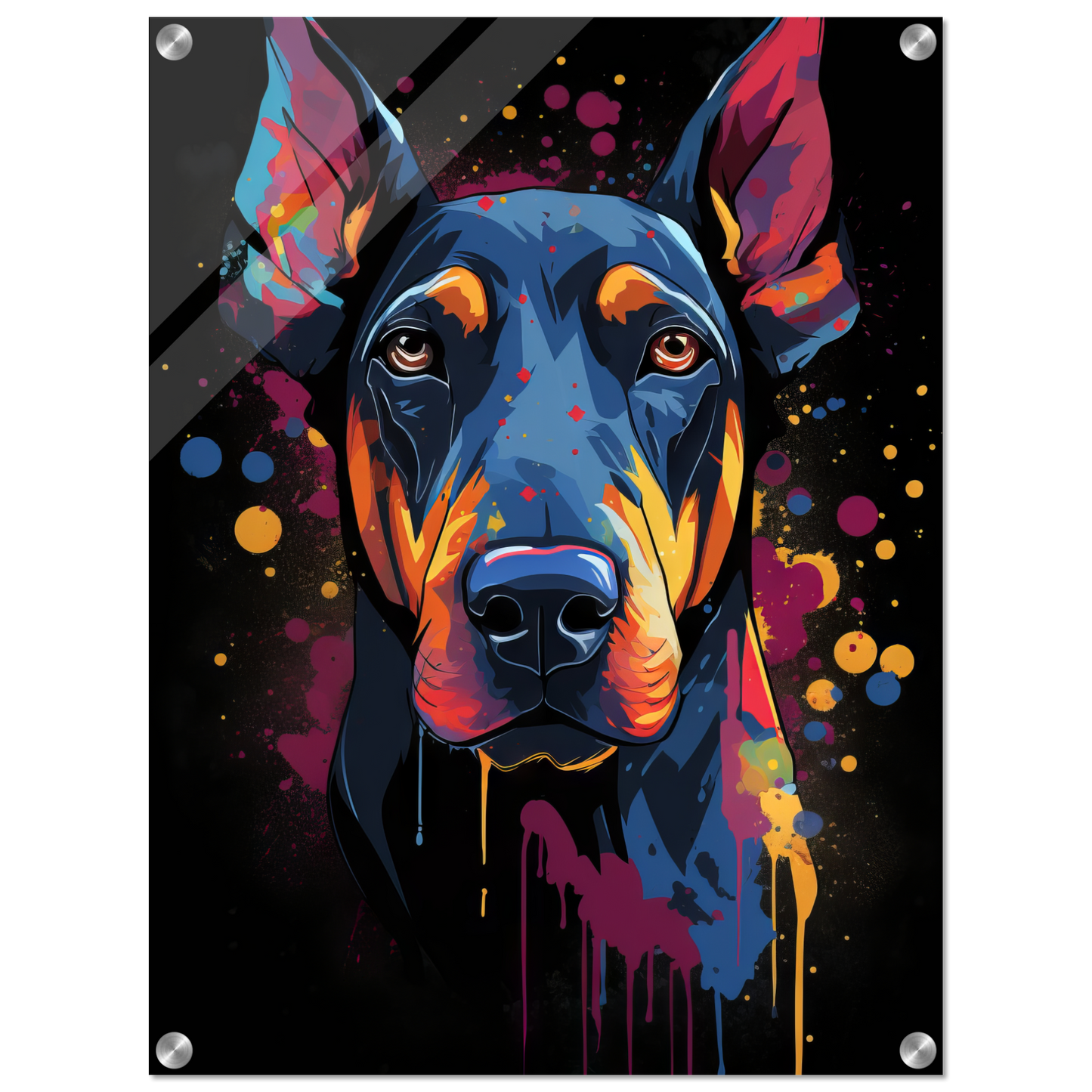 Dog Doberman Pop Art (DOG58)