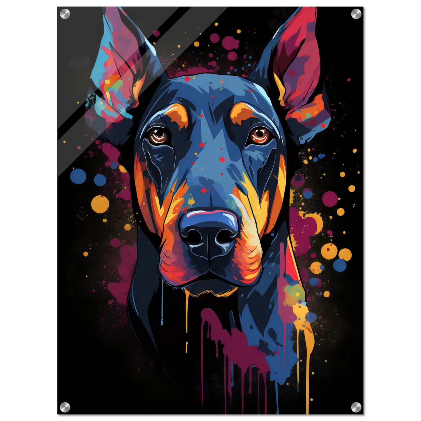 Dog Doberman Pop Art (DOG58)