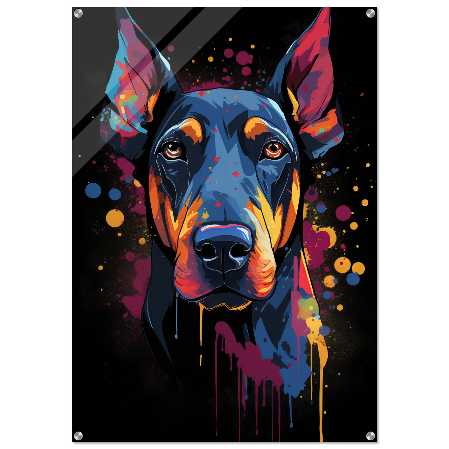 Dog Doberman Pop Art (DOG58)