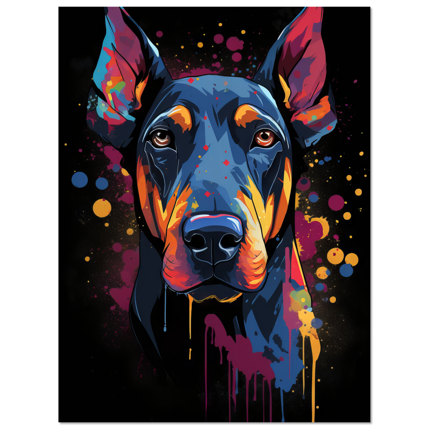 Dog Doberman Pop Art (DOG58)