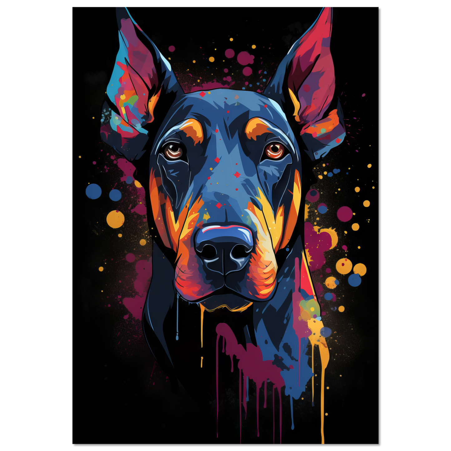 Dog Doberman Pop Art (DOG58)