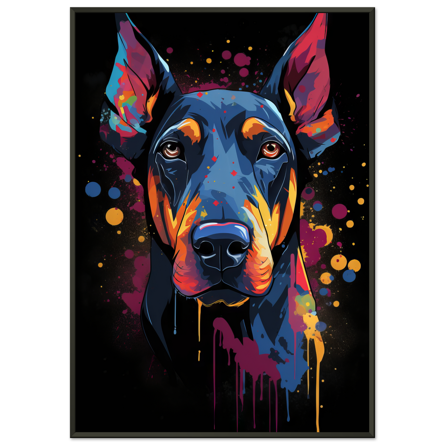 Dog Doberman Pop Art (DOG58)